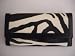 Designer Inspired Zebra Print Black Trim Wallet Clutch Checkbook Holder