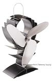 Copperfield 78165 Ecofan For Wood Stoves, Black Body, Nickel Blades