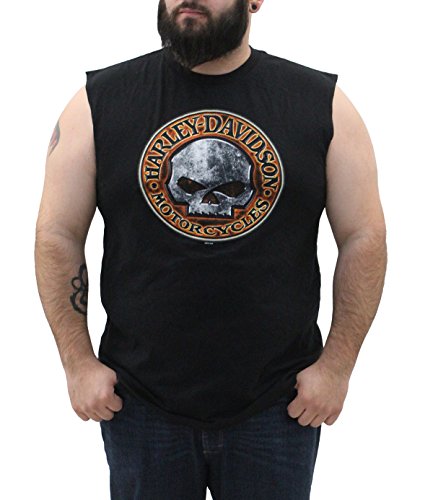 Harley-Davidson Mens Demolition Willie G Skull Fast Dry Wicking Muscle T-Shirt