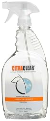 Citra Clear Natural Window & Glass Cleaner, Valencia Orange, 32-Ounce Bottles (Pack of 6)