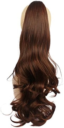MeiruiHair Synthetic Hair Piece Long Volume Ponytail Claw clip Hairpiece/Claw Clip Straight Pony Tail Hairpiece Ponytail Hair Acessory