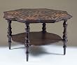 Antique Shoppe "Speckled Brown Blaze" Cocktail Table By Powell Furniture