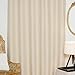Beige Wide Width Antique Brass Grommet Top Thermal Insulated Blackout Curtain 80 Inch Wide by 96 Inch Long Panel