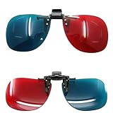 3D Brille Clip-On rot/blau (3D-Anaglyphenbrille) für Brillenträger hochwertige 3D Brille für 3D PC-Spiele, 3D Bildern, 3D Filme, 3D (z.b. Sky 3D), 3D Projektion, 3D Video Marke PRECORN