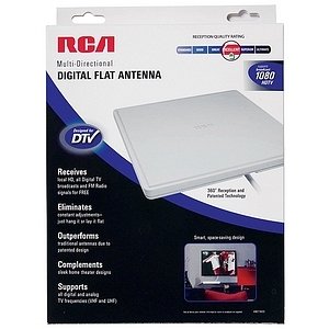 RCA ANT1400 Multi-Directional Digital Flat Passive Home Theater Antenna (White) by RCA