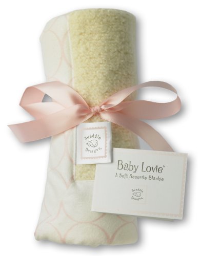 SwaddleDesigns Organic Cotton Baby Lovie - Pastel Pink Mod Circles on Ivory