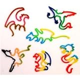 Bama Bands - Dragons - 24 bands per pack, Tie Dye Colors (Compare to Silly Bandz, Zany Bands, Goofy Bands, Disney Bands,Buddy Bands and Stretchy Shapes) Check Out All the Bama Band Shapes and Styles!