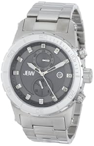 JBW Men's J6285B Multi-Function 12 Diamonds Metal Watch
