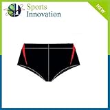 Lycra Childrens Running Knickers- Black/Red- Age 11/12
