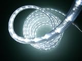50Ft Pure White LED Rope Light Kit 6000K; 1.0Spacing
