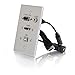 C2G 39707 HDMI, VGA, 3.5mm Audio and USB Pass Through Single Gang Wall Plate, Aluminum