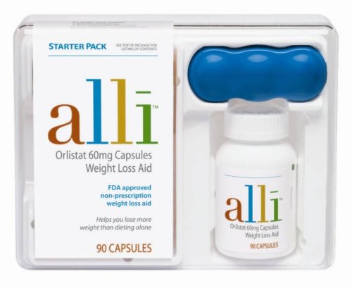 Alli Weight-Loss Aid, Orlistat 60mg Capsules, 90-Count Starter Pack