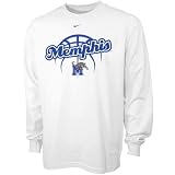 Nike Memphis Tigers White Basketball Long Sleeve T-shirt