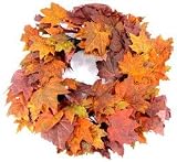 Wreath of Artificial Cosmos and Prairie Grass on Grapevine, 22 Bloom