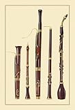 Dolciano Oboe da Caccia Oboe Basset Horn and Bassoon 12x18 Giclee on canvas