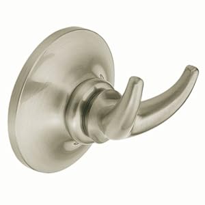 Moen DN6703BN Danbury Double Robe Hook, Brushed Nickel Moen DN6703BN Danbury Double Robe Hook, Brushed Nickel