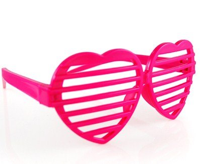 Shutter Shades / Novelty Fun Shades Pink Hearts