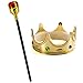 Tigerdoe King Crown and Scepter - King Costume Accessories - King Dress Up - Costume Accessories