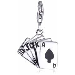 S. Oliver Damen Spielkarte-Charm 925 Silber 371285