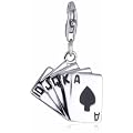 S. Oliver Damen Spielkarte-Charm 925 Silber 371285
