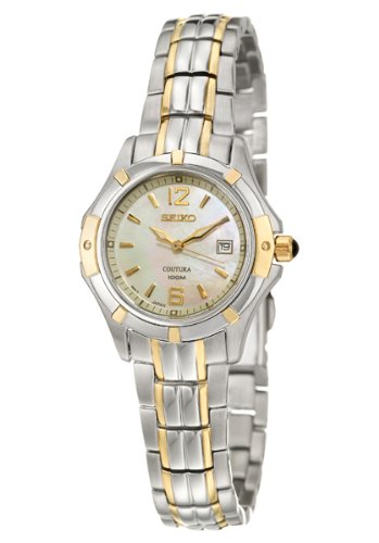 Seiko Women's SXDC92 Quartz Stainless Steel Mother-Of-Pearl Dial Watch