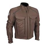 Firstgear Scout Leather Men’s Jacket Brown – Size : 2XL