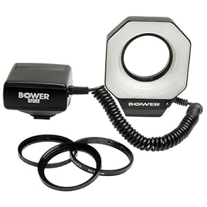 Bower SFDRF Digital MACRO Ring Light Flash for Nikon, Canon, Pentax and Olympus Digital and 35mm SLR Cameras