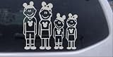 6in X 5.4in Silver -- Mickey Mouse Disney 2 Kids Stick Family Stick Family Car Window Wall Laptop Decal Sticker