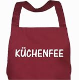 Schürze KÜCHENFEE bordeaux / Grillschürze, Kochschürze, Küchenschürze, Latzschürze