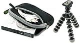 2n1 rooCASE Neoprene Sleeve Case (Black) and Premium Tripod for Sony Cybers ....
