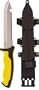 SE 12" Dive Knife w/ Hard Sheath - Yellow