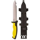 SE 12" Dive Knife w/ Hard Sheath - Yellow
