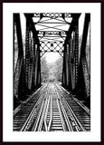 4Th Iron Train Bridge - New Hampshire by Chris Williamson 24.00X32.00 Framed with Black Wood Frame