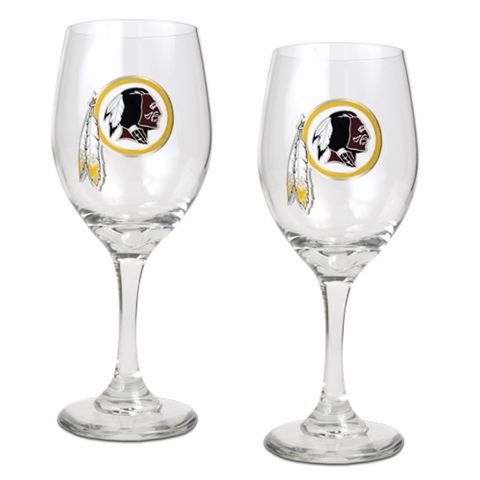 Washington Redskins Set of 2 Wine Glasses