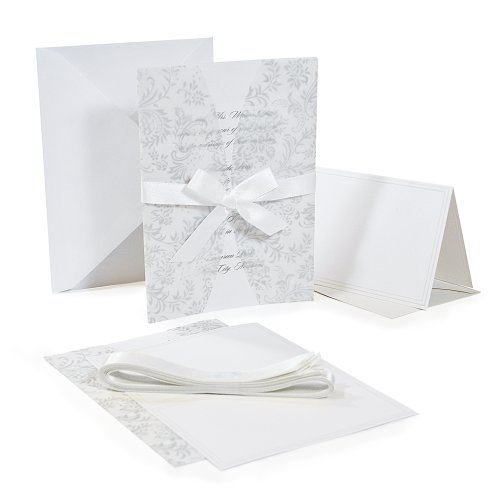 Cathy's Concepts Laura Ashley Jacket Invitation Kit, White