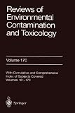 Reviews of Environmental Contamination and Toxicology, Volume 179
