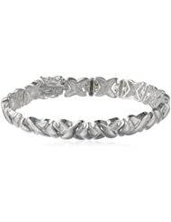 Sterling Silver "XOXO" Hugs and Kisses Tennis Bracelet, 7"