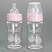 Momo Baby Wide Neck Laboratory Grade Borosilicate Glass Bottles, Pink, 6 Ounce