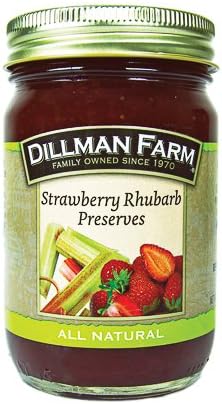 Dillman Farm All Natural Strawberry Rhubarb Preserves 16 oz. Jar