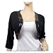 Plus Size Sexy Black Sequin Bolero Crop Shrug - 2X