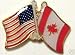 The USA Canada Pin with Friendship and Unity Between These 2 Great Countries Sharing a Long Undefended Border - Children of a Common Mother From Canada 2 Pins for Just $10