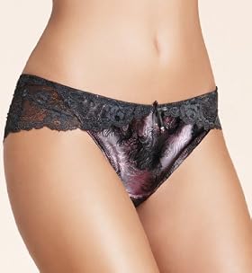 Autograph Feather Print Brazilian Knickers with Silk Autograph Feather Print Brazilian Knickers with Silk