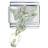 April Baby Angel Religious Italian Charms Bracelet Link