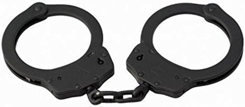 CTS Thompson 1010 PROFESSIONAL GRADE Gorcote BLACK Police Security Officer Guard Corrections Inmate Prisoner Chain Hardened STEEL Double Locking Handcuffs Restraints NIJ Certified