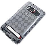 Crystal Skin TPU Glove CLEAR With Diamonds Design Soft Cover Case for HTC EVO...