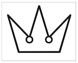 Kingdom Hearts Crown Decal Sticker. Peel and Stick Black