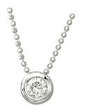 14K White Gold .20CTW Diamond Solitaire Pendant with 16 Chain