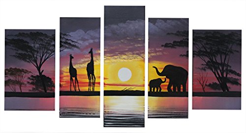 Ode-rin art christmas gift hand painted oil paintings africa elep…