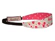 LocoLili! Reversible Headbands: Blue Pink Floral/Pink White Spot X Small