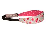 LocoLili! Reversible Headbands: Blue Pink Floral/Pink White Spot X Small